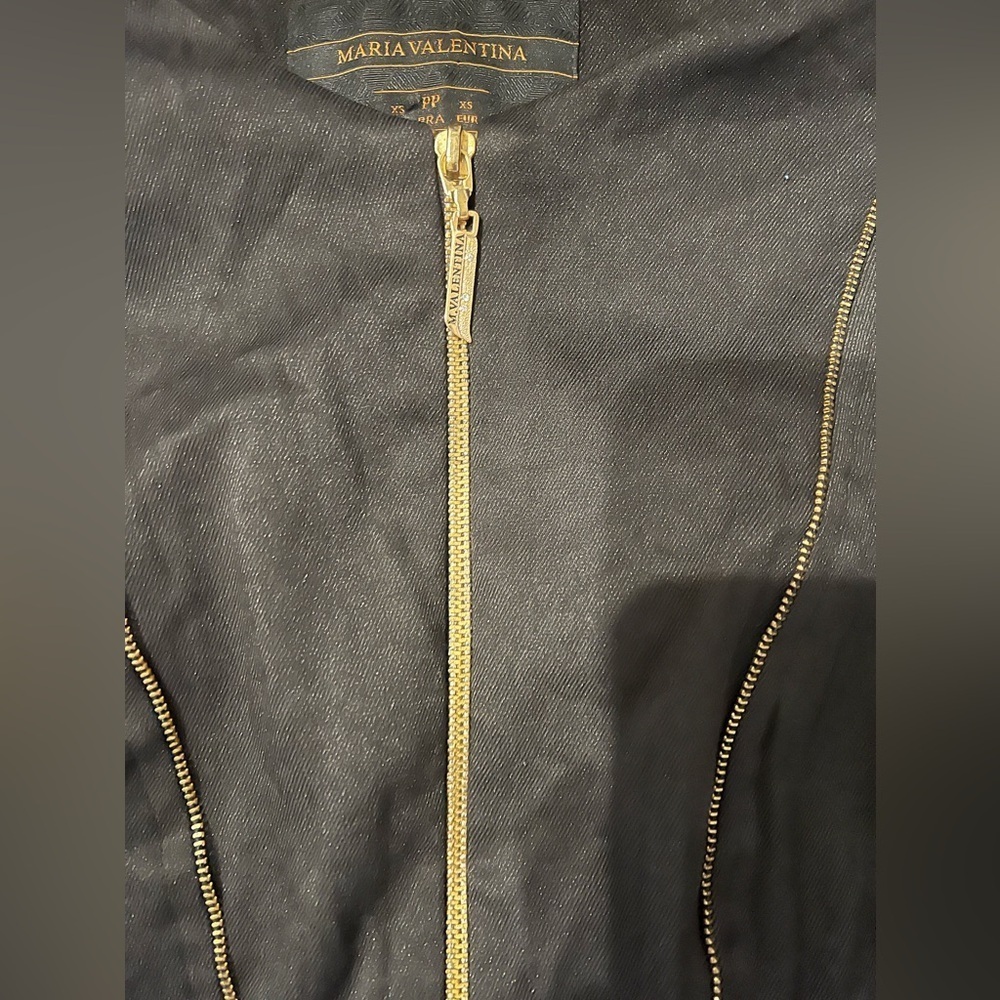 Maria Valentina black zipper dress xs - Picture 3 of 5